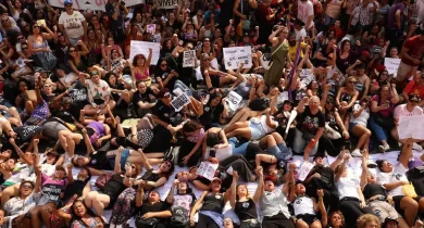 Protesto contra feminicídio em São Paulo Foto: Rovena Rosa/Agência Brasil