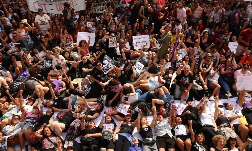 Protesto contra feminicídio em São Paulo Foto: Rovena Rosa/Agência Brasil