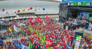 Comemoração do 1º de Maio no Itaquerão Foto: Ricardo Stuckert / PR