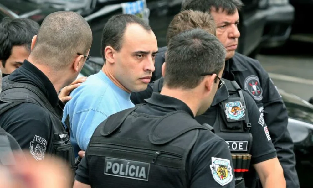 Alexandre Nardoni, em 18 de abril de 2008 Foto: EFE/Sebastião Moreira