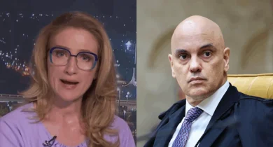 Ana Flor e Alexandre de Moraes Fotos: Reprodução/GloboNews // Fellipe Sampaio/STF