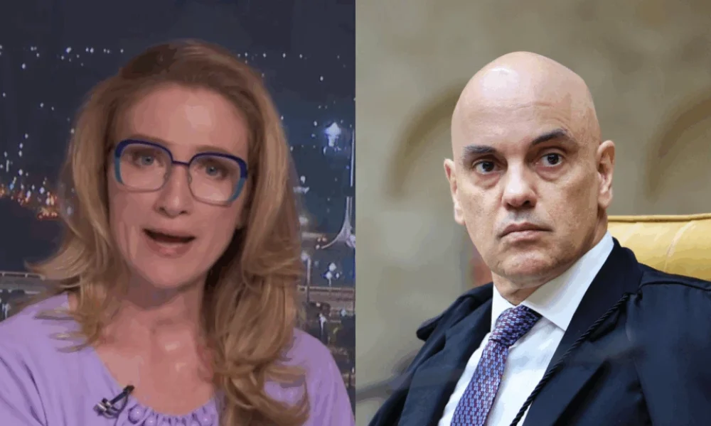 Ana Flor e Alexandre de Moraes Fotos: Reprodução/GloboNews // Fellipe Sampaio/STF