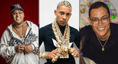 MC Ryan SP (esq.), MC Poze do Rodo e Raphael Sousa (Choquei) Foto: reprodução/redes sociais