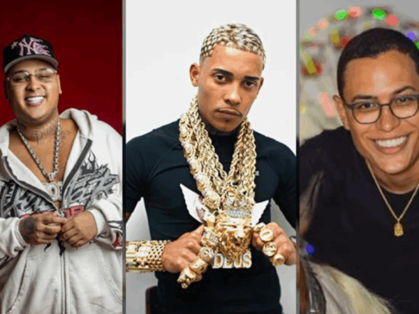 MC Ryan SP (esq.), MC Poze do Rodo e Raphael Sousa (Choquei) Foto: reprodução/redes sociais