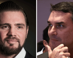 Daniel Vorcaro e Flávio Bolsonaro Fotos: Ana Paula Paiva/Valor/Agência O Globo e André Coelho/EFE