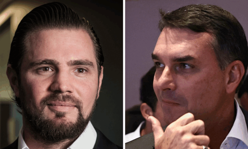 Daniel Vorcaro e Flávio Bolsonaro Fotos: Ana Paula Paiva/Valor/Agência O Globo e André Coelho/EFE