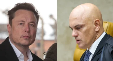 Elon Musk e Alexandre de Moraes Fotos: EFE/EPA/ZBIGNIEW MEISSNER // Gustavo Moreno/SCO/STF