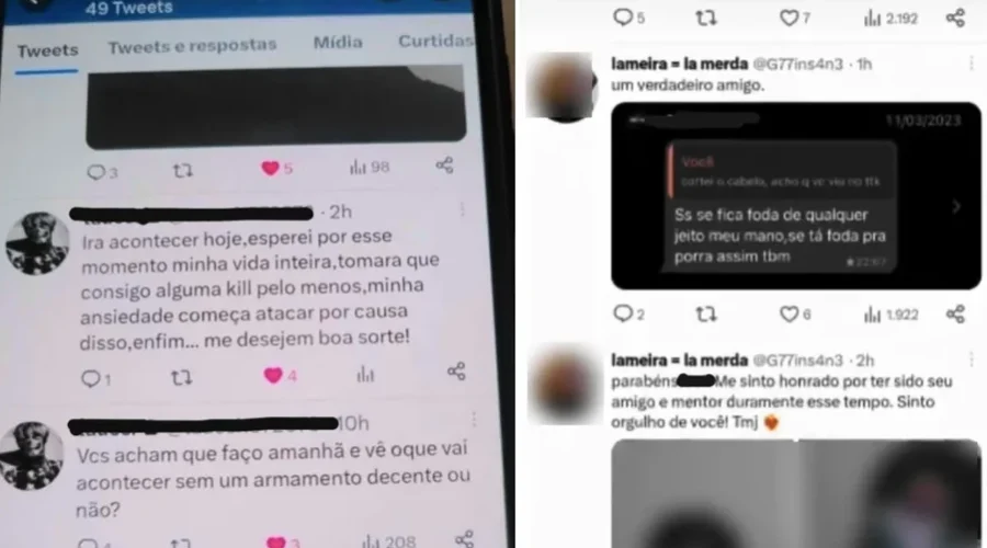 Aluno usou rede social para anunciar ataque a escola Foto: Reprodução