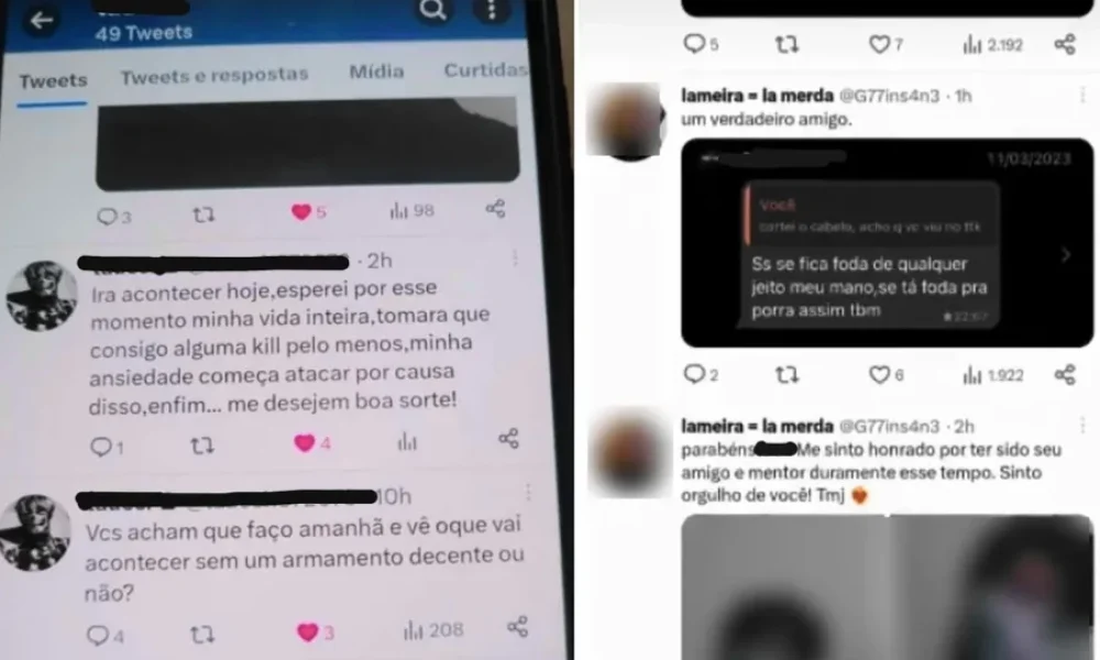Aluno usou rede social para anunciar ataque a escola Foto: Reprodução