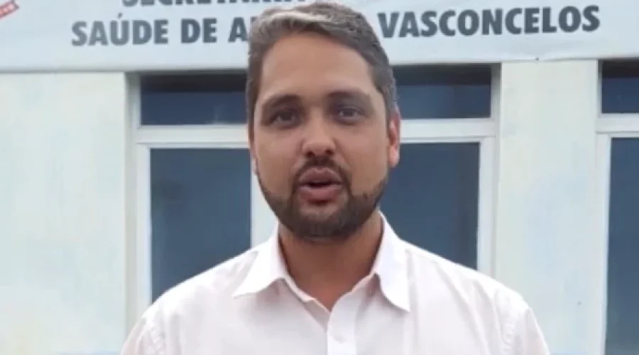 Prefeito de Alfredo Vasconcelos, Mauro César de Oliveira Foto: Reprodução/Print de Vídeo Facebook Prefeitura de Alfredo Vasconcelos