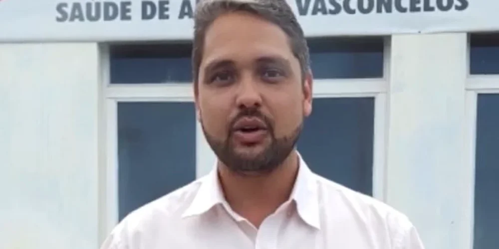 Prefeito de Alfredo Vasconcelos, Mauro César de Oliveira Foto: Reprodução/Print de Vídeo Facebook Prefeitura de Alfredo Vasconcelos