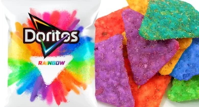 Versão “arco-íris” de Doritos Foto: Divulgação/PepsiCo