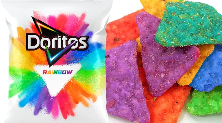 Versão “arco-íris” de Doritos Foto: Divulgação/PepsiCo
