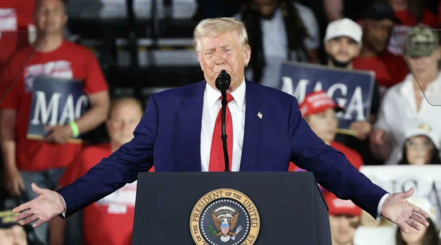 Presidente Donald Trump durante pronunciamento Foto: EFE/Octavio Guzmán