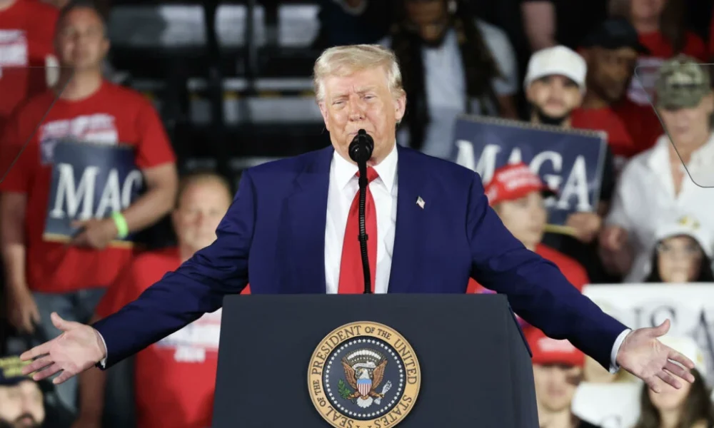 Presidente Donald Trump durante pronunciamento Foto: EFE/Octavio Guzmán