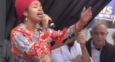Yurungai, que trocou letra do Hino Nacional em evento de Boulos Foto: Reprodução/Vídeo redes sociais