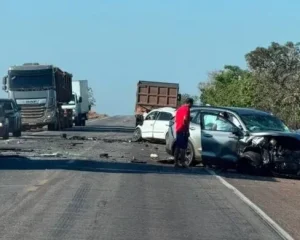 Acidente que vitimou irmão de empresário de Niquelândia ocorreu na BR-153 entre os municípios de Tabocão e Guaraí, no Tocantins — Foto: Equipe Vanda Monteiro/Jornal Sou de Palmas
