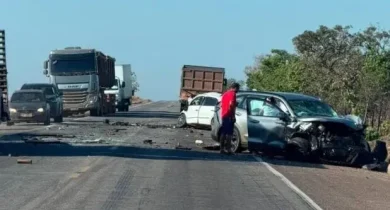 Acidente que vitimou irmão de empresário de Niquelândia ocorreu na BR-153 entre os municípios de Tabocão e Guaraí, no Tocantins — Foto: Equipe Vanda Monteiro/Jornal Sou de Palmas