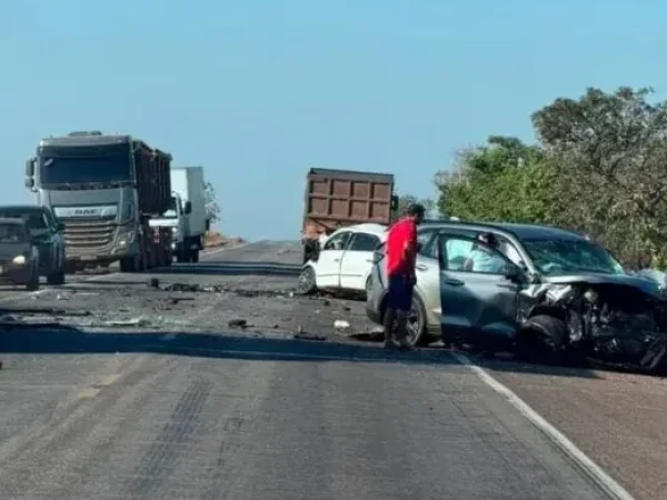 Acidente que vitimou irmão de empresário de Niquelândia ocorreu na BR-153 entre os municípios de Tabocão e Guaraí, no Tocantins — Foto: Equipe Vanda Monteiro/Jornal Sou de Palmas