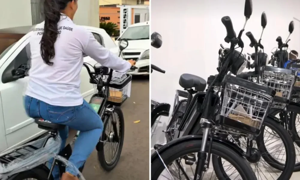 Bicicletas elétricas ganham destaque por representarem uma alternativa sustentável, econômica e de fácil utilização (Foto: Divulgação/Instagram/Prefeitura de Porangatu)