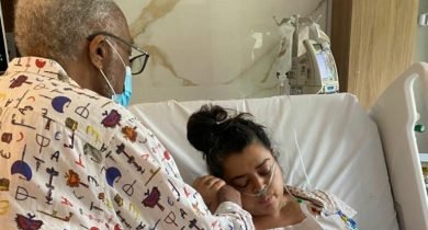 Gilberto Gil e sua filha Preta no hospital Foto: Reprodução/Instagram Preta Gil